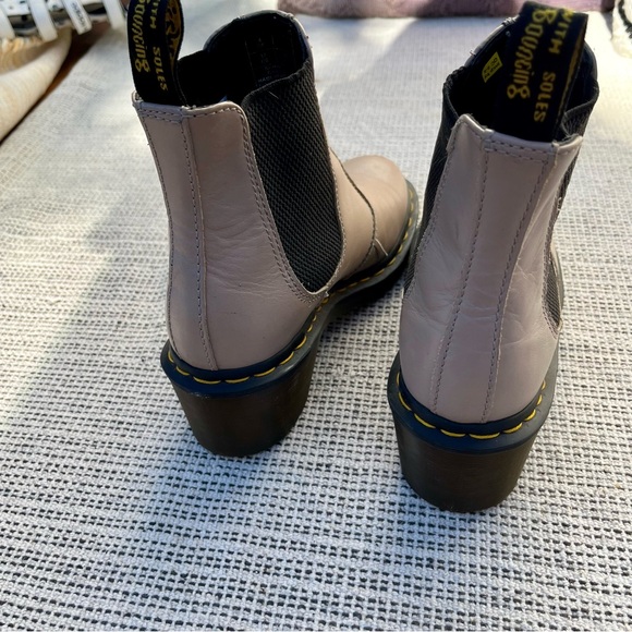 Dr Martens Cadence Leather Heeled Chelsea Boots in Natural - Picture 8 of 9